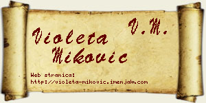 Violeta Miković vizit kartica